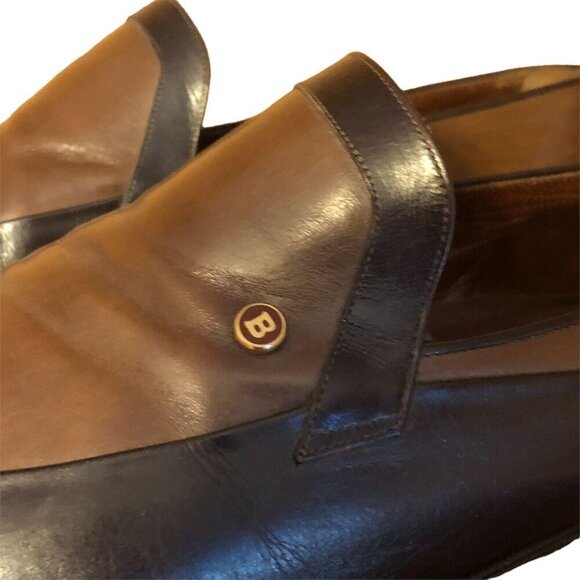 Bally Vintage Italian Leather 2-tone Slip On Dress Shoes Handmade in Italy - Picture 3 of 8